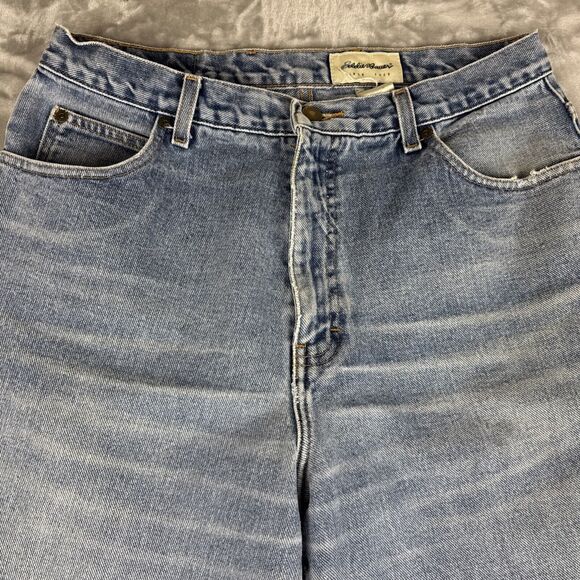 Vtg 90’s Eddie Bauer Mom Jeans Women's 14 High Rise Loose Fit 100% Cotton (1152) - Picture 2 of 14